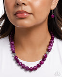 Showroom Swirl - Purple Necklace - Paparazzi Accessories Necklace Bedazzle Me Pretty Mobile Fashion Boutique