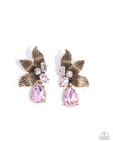 Showstopping Symphony - Pink Post Earrings - Paparazzi Accessories Post Earrings Bedazzle Me Pretty Mobile Fashion Boutique