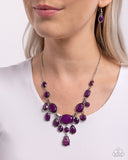 Significant Influence - Purple Necklace - Paparazzi Accessories Necklace Bedazzle Me Pretty Mobile Fashion Boutique