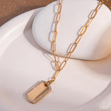 Simple Street - Gold Necklace - Paparazzi Accessories Necklace Bedazzle Me Pretty Mobile Fashion Boutique