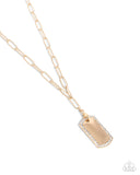 Simple Street - Gold Necklace - Paparazzi Accessories Necklace Bedazzle Me Pretty Mobile Fashion Boutique