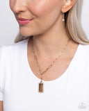 Simple Street - Gold Necklace - Paparazzi Accessories Necklace Bedazzle Me Pretty Mobile Fashion Boutique