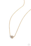 Simply Sentimental - Gold Necklace - Paparazzi Accessories Necklace Bedazzle Me Pretty Mobile Fashion Boutique