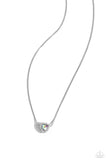 Simply Sentimental - White Necklace - Paparazzi Accessories Necklace Bedazzle Me Pretty Mobile Fashion Boutique