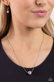 Simply Sentimental - White Necklace - Paparazzi Accessories Necklace Bedazzle Me Pretty Mobile Fashion Boutique