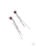 Simply Smitten - Red Post Earrings - Paparazzi Accessories Post Earrings Bedazzle Me Pretty Mobile Fashion Boutique