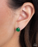 Simply Sublime - Green Post Earrings - Paparazzi Accessories Post Earrings Bedazzle Me Pretty Mobile Fashion Boutique