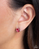 Simply Sublime - Pink Post Earrings - Paparazzi Accessories Post Earrings Bedazzle Me Pretty Mobile Fashion Boutique