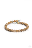 Sinuous Stones - Brown Bracelet - Paparazzi Accessories Bracelet Bedazzle Me Pretty Mobile Fashion Boutique
