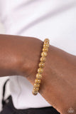 Sinuous Stones - Brown Bracelet - Paparazzi Accessories Bracelet Bedazzle Me Pretty Mobile Fashion Boutique
