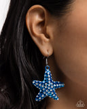 Skilled Starfish - Blue Earrings - Paparazzi Accessories Earrings Bedazzle Me Pretty Mobile Fashion Boutique