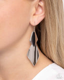 Skillfully Sheared - Silver Earrings - Paparazzi Accessories Earrings Bedazzle Me Pretty Mobile Fashion Boutique