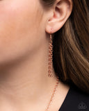Skyward Shells - Copper Necklace - Paparazzi Accessories Necklace Bedazzle Me Pretty Mobile Fashion Boutique