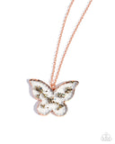 Skyward Shells - Copper Necklace - Paparazzi Accessories Necklace Bedazzle Me Pretty Mobile Fashion Boutique