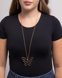 Skyward Shells - Copper Necklace - Paparazzi Accessories Necklace Bedazzle Me Pretty Mobile Fashion Boutique