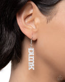 Slam Dunk Statement - Silver Earrings - Paparazzi Accessories Earrings Bedazzle Me Pretty Mobile Fashion Boutique