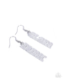 Slam Dunk Statement - Silver Earrings - Paparazzi Accessories Earrings Bedazzle Me Pretty Mobile Fashion Boutique