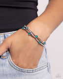 Slammin Sparkle - Blue Bracelet - Paparazzi Accessories Bracelet Bedazzle Me Pretty Mobile Fashion Boutique