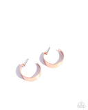 Sleek Secret - Copper Earrings - Paparazzi Accessories Earrings Bedazzle Me Pretty Mobile Fashion Boutique