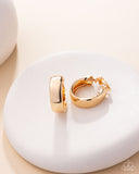 Sleek Spell - Gold Clip-On Earrings - Paparazzi Accessories Clip-On Earrings Bedazzle Me Pretty Mobile Fashion Boutique