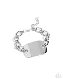 Sleek Suit - Silver Bracelet - Paparazzi Accessories Bracelet Bedazzle Me Pretty Mobile Fashion Boutique
