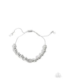 Slow and READY - White Bracelet - Paparazzi Accessories Bracelet Bedazzle Me Pretty Mobile Fashion Boutique