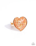 Smitten Season - Orange Ring - Paparazzi Accessories Ring Bedazzle Me Pretty Mobile Fashion Boutique