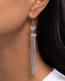 Smitten Sequence - Silver Earrings - Paparazzi Accessories Earrings Bedazzle Me Pretty Mobile Fashion Boutique