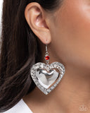 Smitten Sheen - Red Earrings - Paparazzi Accessories Earrings Bedazzle Me Pretty Mobile Fashion Boutique