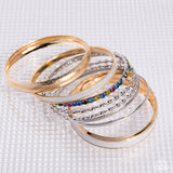 Smoldering Stack - Multi Bracelet - Paparazzi Accessories Bracelet Bedazzle Me Pretty Mobile Fashion Boutique