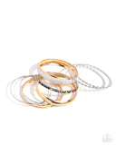 Smoldering Stack - Multi Bracelet - Paparazzi Accessories Bracelet Bedazzle Me Pretty Mobile Fashion Boutique
