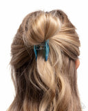 Smooth Seashell - Blue Hair Clip - Paparazzi Accessories Hair Clip Bedazzle Me Pretty Mobile Fashion Boutique