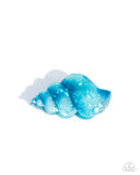 Smooth Seashell - Blue Hair Clip - Paparazzi Accessories Hair Clip Bedazzle Me Pretty Mobile Fashion Boutique