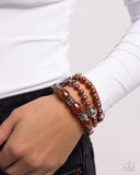 Smooth Stacks - Brown Bracelet - Paparazzi Accessories Bracelet Bedazzle Me Pretty Mobile Fashion Boutique