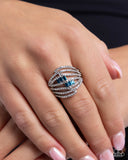 Smooth Structure - Blue Ring - Paparazzi Accessories Ring Bedazzle Me Pretty Mobile Fashion Boutique
