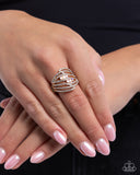 Smooth Structure - Orange Ring - Paparazzi Accessories Ring Bedazzle Me Pretty Mobile Fashion Boutique