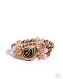 Snail Shimmer - Brown Bracelet - Paparazzi Accessories Bracelet Bedazzle Me Pretty Mobile Fashion Boutique