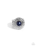 Sneaky Shimmer - Blue Ring - Paparazzi Accessories Ring Bedazzle Me Pretty Mobile Fashion Boutique