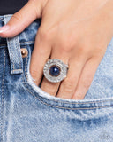 Sneaky Shimmer - Blue Ring - Paparazzi Accessories Ring Bedazzle Me Pretty Mobile Fashion Boutique