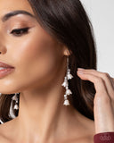 Snow Drops - White Earrings - Paparazzi Accessories Earrings Bedazzle Me Pretty Mobile Fashion Boutique
