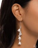 Snow Drops - White Earrings - Paparazzi Accessories Earrings Bedazzle Me Pretty Mobile Fashion Boutique