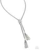 Snowflake Season - White Necklace - Paparazzi Accessories Necklace Bedazzle Me Pretty Mobile Fashion Boutique