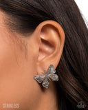 Soaring Sensation - Silver Post Earrings - Paparazzi Accessories Post Earrings Bedazzle Me Pretty Mobile Fashion Boutique