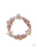 Soaring Sheen - Brown Bracelet - Paparazzi Accessories Bracelet Bedazzle Me Pretty Mobile Fashion Boutique