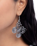 Soaring Skill - Silver Earrings - Paparazzi Accessories Earrings Bedazzle Me Pretty Mobile Fashion Boutique