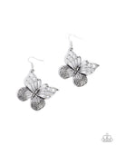 Soaring Skill - Silver Earrings - Paparazzi Accessories Earrings Bedazzle Me Pretty Mobile Fashion Boutique