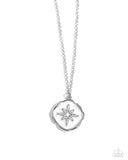 Soaring Stars - White Necklace - Paparazzi Accessories Necklace Bedazzle Me Pretty Mobile Fashion Boutique