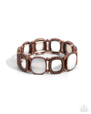 Socialite Shells - Copper Bracelet - Paparazzi Accessories Bracelet Bedazzle Me Pretty Mobile Fashion Boutique