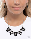 Socialite Statement - Black Necklace - Paparazzi Accessories Necklace Bedazzle Me Pretty Mobile Fashion Boutique