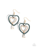 Soft and Sweet - Green Earrings - Paparazzi Accessories Earrings Bedazzle Me Pretty Mobile Fashion Boutique